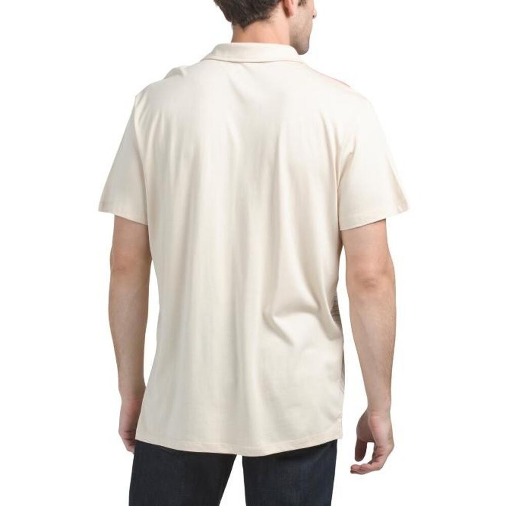 Marine Layer Graphic Polo Natural Sunset Marge Mens M/L Short Sleeve Shirt - Picture 2 of 2